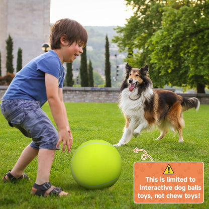 Giant Large Tennis Ball for Dogs: 9.5" Premium Balls for Dog for Outdoor Play Chasing, Big Tennis Ball Dogs Toy, Tennis Ball for Small Medium Large Dogs, Pet Ball Birthday, Yellow