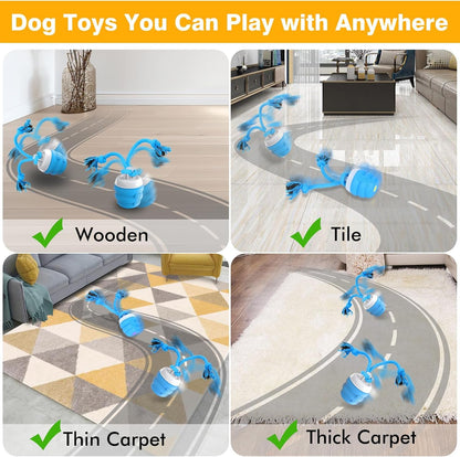 Interactive Dog Toys Ball - Fun Moving Dog Toys to Keep Them Busy | Rechargeable Smart Automatic Dog Ball for Large, Medium, and Small Puppy Dogs for Boredom, Blue