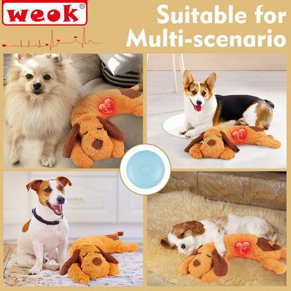 Heartbeat Puppy Toy, Comfort Cuddler Pillow, Dog Anxiety Relief Calming Aid,Heartbeat Stuffed Toy for Dogs,Puppy Heartbeat Toy Sleep Aid,Dog Heartbeat Toy for Pet