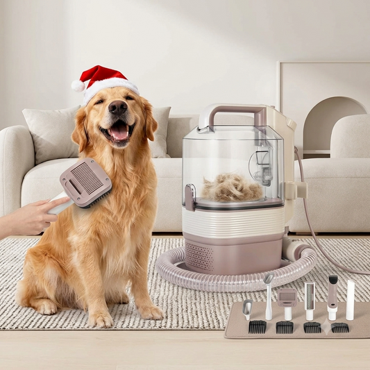 Ultimate Dog Grooming Kit: 3.2L Pet Grooming Vacuum with 12,000Pa Suction Power & 5 Essential Tools for Effortless Grooming