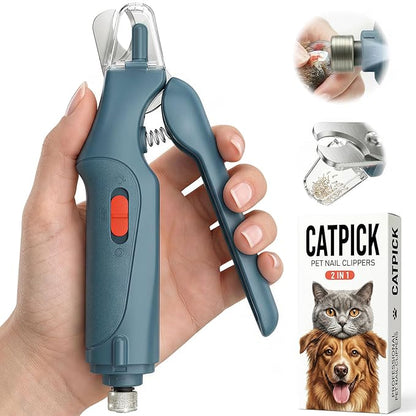 Ultimate 2-In-1 Cat & Dog Nail Clippers with LED Light - Safe, Quiet, and USB Rechargeable Trimmers for All Pet Sizes
