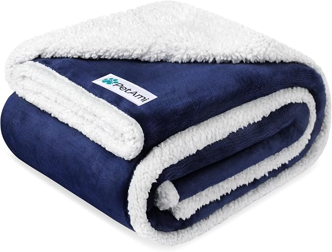 Manta Reversible Impermeable Definitiva para Perros - Manta de Sherpa de Lujo para Mascotas para Sofá y Cama, Suave y Lavable, Ideal para Perros Grandes y Gatos, Gris 90x90