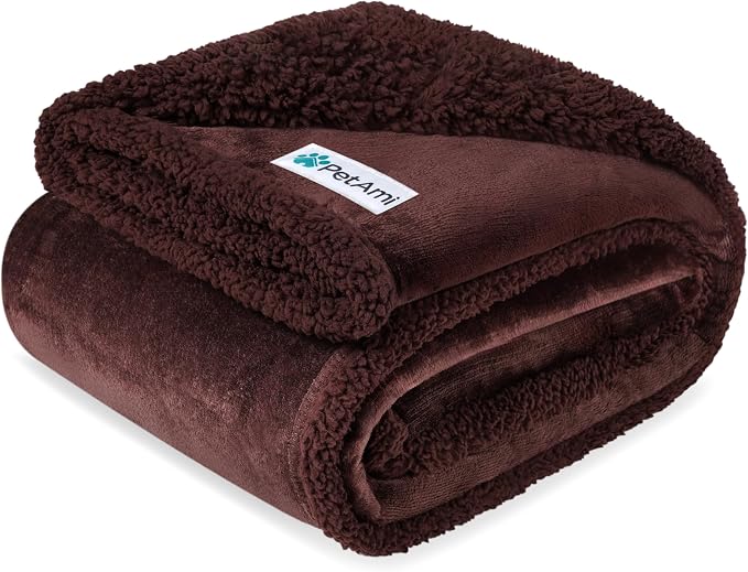 Manta Reversible Impermeable Definitiva para Perros - Manta de Sherpa de Lujo para Mascotas para Sofá y Cama, Suave y Lavable, Ideal para Perros Grandes y Gatos, Gris 90x90