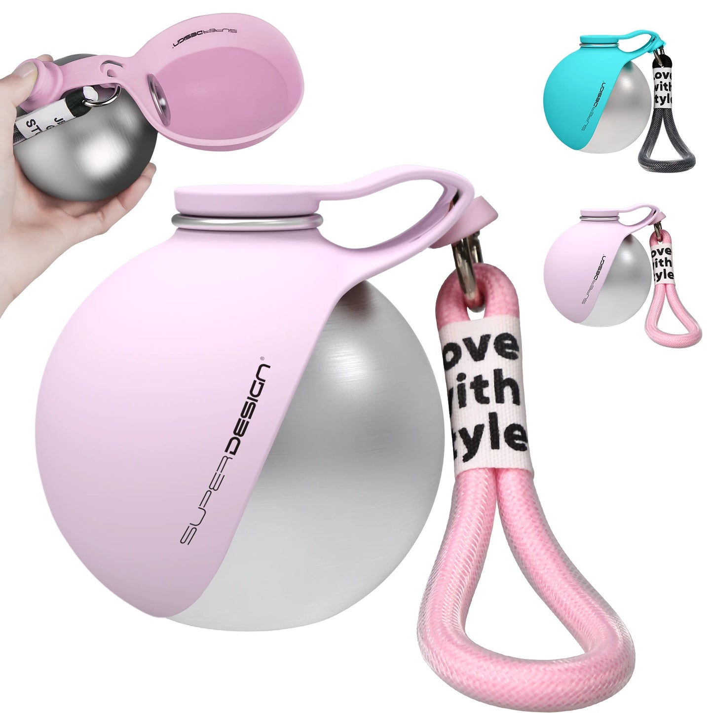 Stay Hydrated on the Go: The Ultimate 2-In-1 Portable Dog Water Bottle for Small Dogs - Leak-Proof, Compact, and Stylish Stainless Steel & Silicone Design