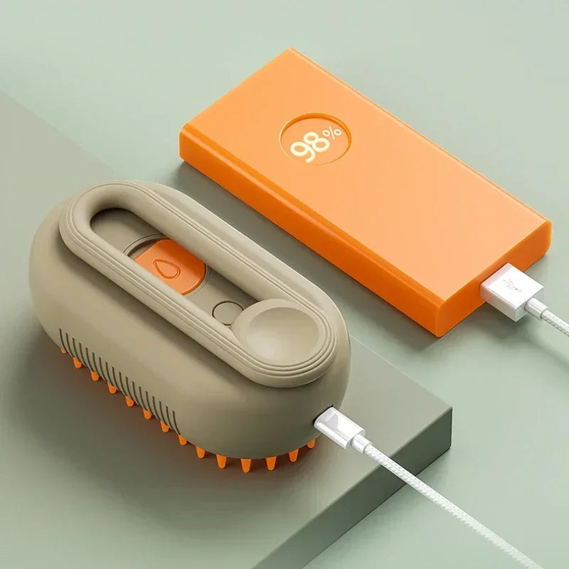 Revolutionary 3-in-1 Cat and Dog Grooming Brush with Steam Spray – Effortlessly Remove Hair and Pamper Your Pet!