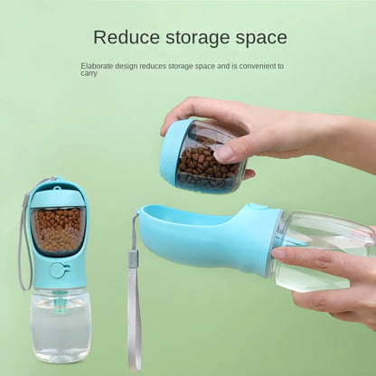 Portable Water Bottle for Dogs and Cats - Convenient Food and Water Container for Outdoor Adventures