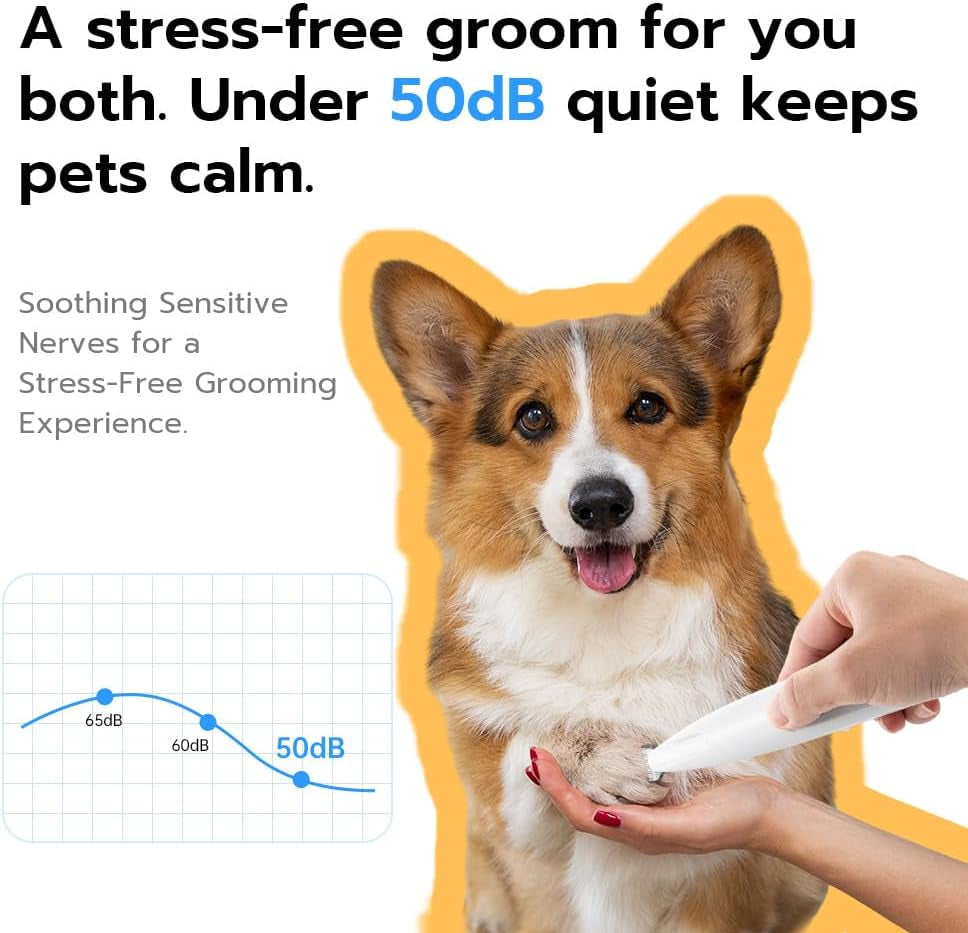 Pet Micro Precision Trimmer, Multifunctional Pet Hair Trimmer Waterproof Rechargeable Shaver with LED Light for Paws Eyes Ears Face Buttocks for Small Dogs and Cats，50Db Quiet Shave.