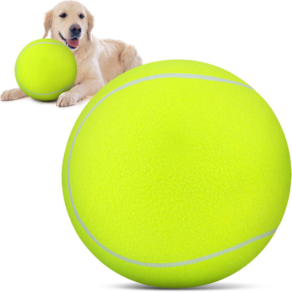 Giant Large Tennis Ball for Dogs: 9.5" Premium Balls for Dog for Outdoor Play Chasing, Big Tennis Ball Dogs Toy, Tennis Ball for Small Medium Large Dogs, Pet Ball Birthday, Yellow
