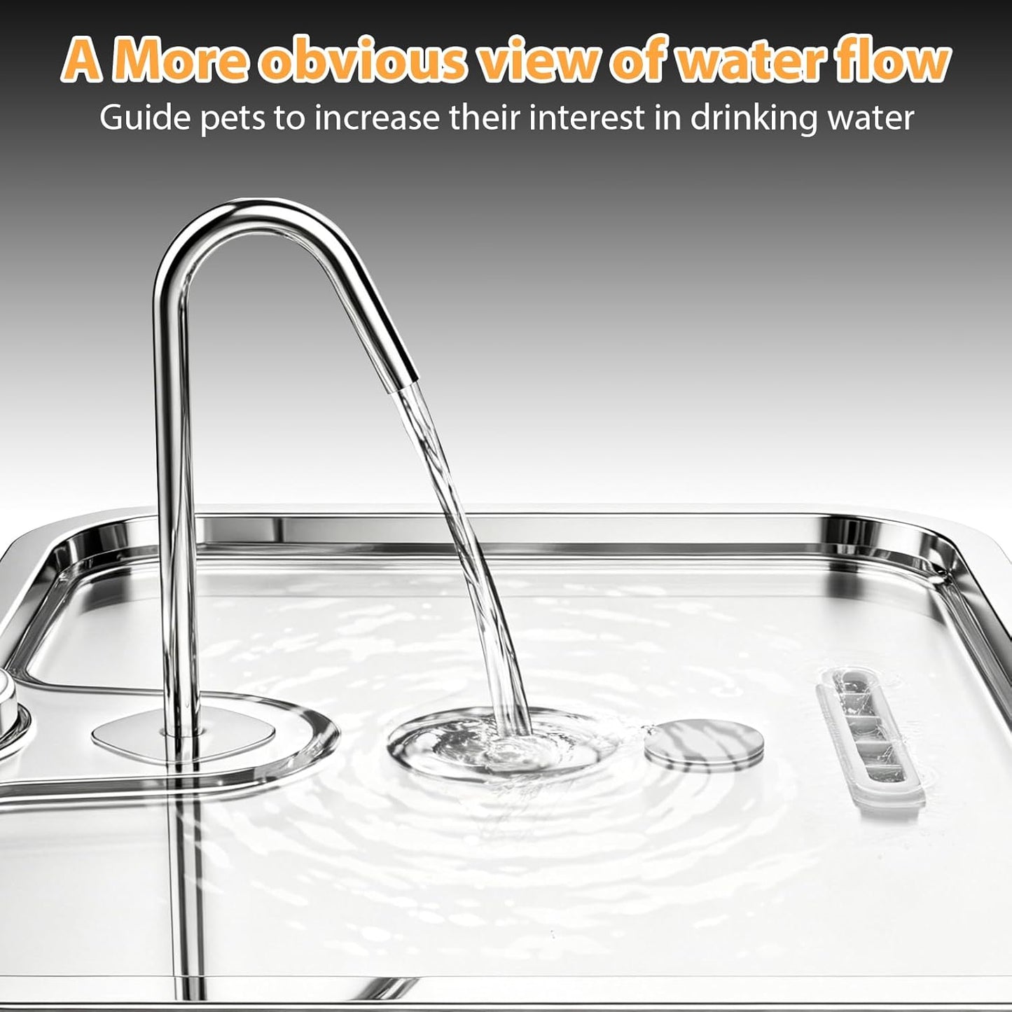 Dog Water Fountion for Large Dogs,15L/4 Gal Stainless Steel Automatic Pet Water Dispenser,Ultra Quiet Dog Fountain Water Bowl with Water Level Window & LED Light, Include 1Set Filter
